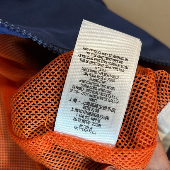 Walt Disney World Rain Jacket Windbreaker Hooded Blue - size Large - Picture 8 of 11